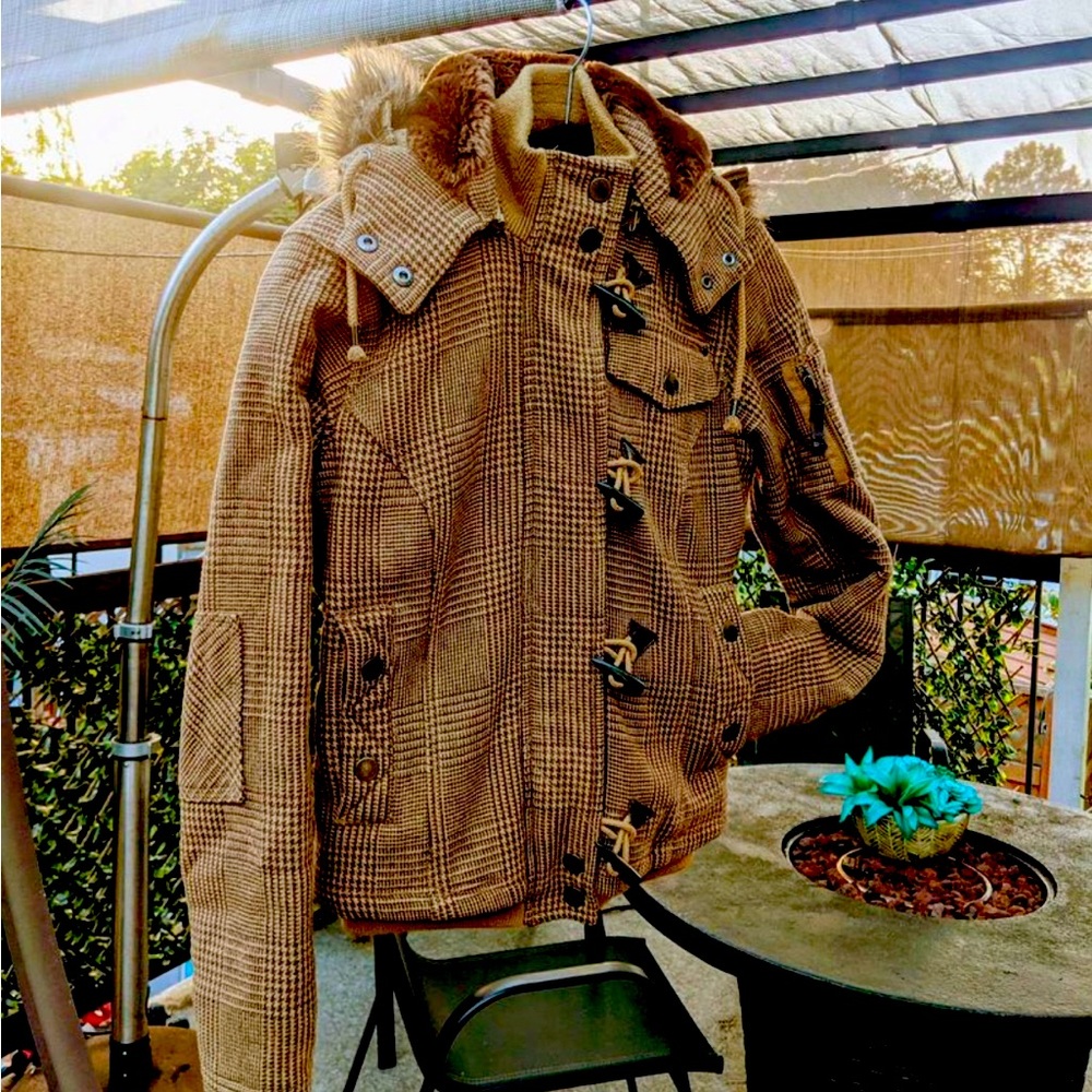 Tweed bomber jacket